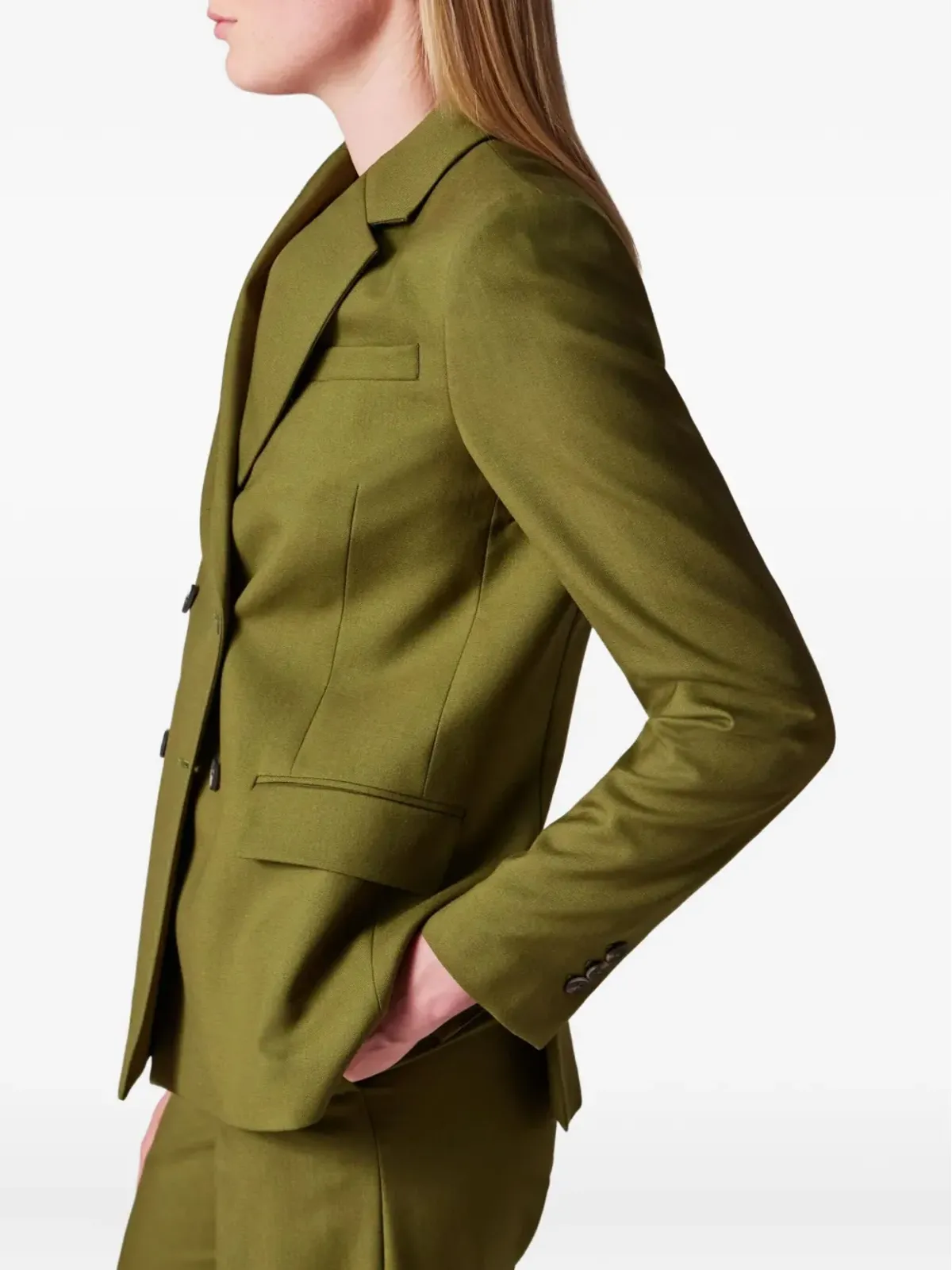 PS Paul Smith ダブルブレストボタンブレザー（グリーン） - 画像4