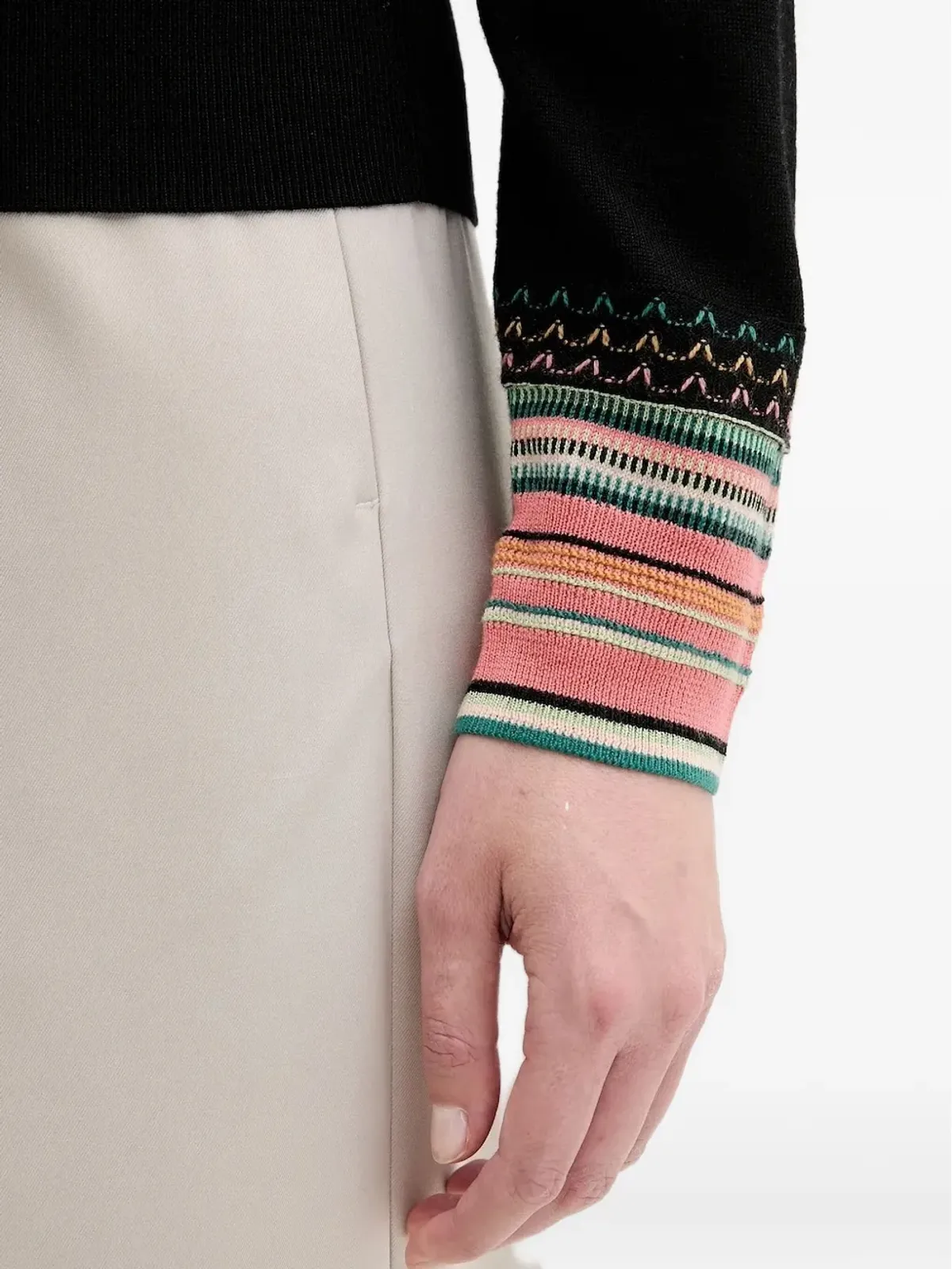 PS Paul Smith Vネック コントラストカフス カーディガン - 画像4