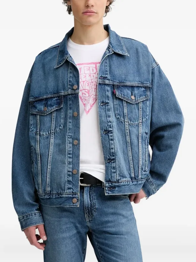 LEVI'S Levi's トラッカー ボタンフロント デニムジャケット - ブルーの商品画像