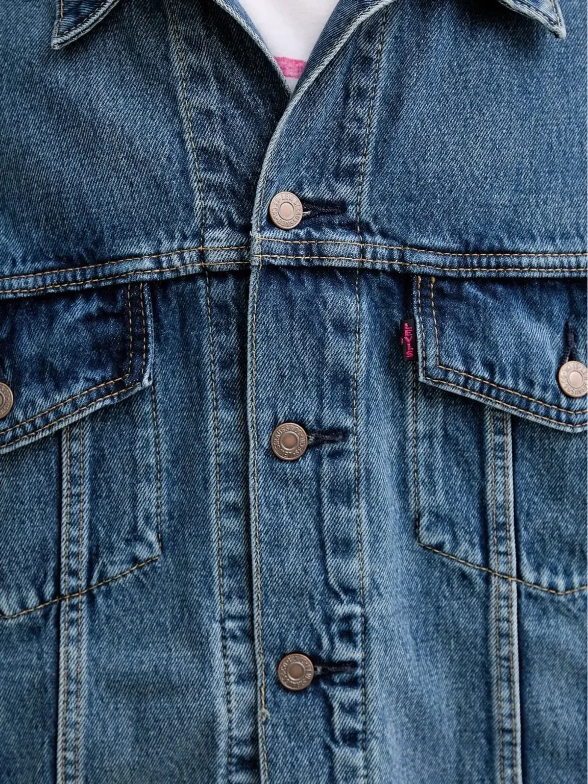 Levi's トラッカー ボタンフロント デニムジャケット - ブルー - 画像5