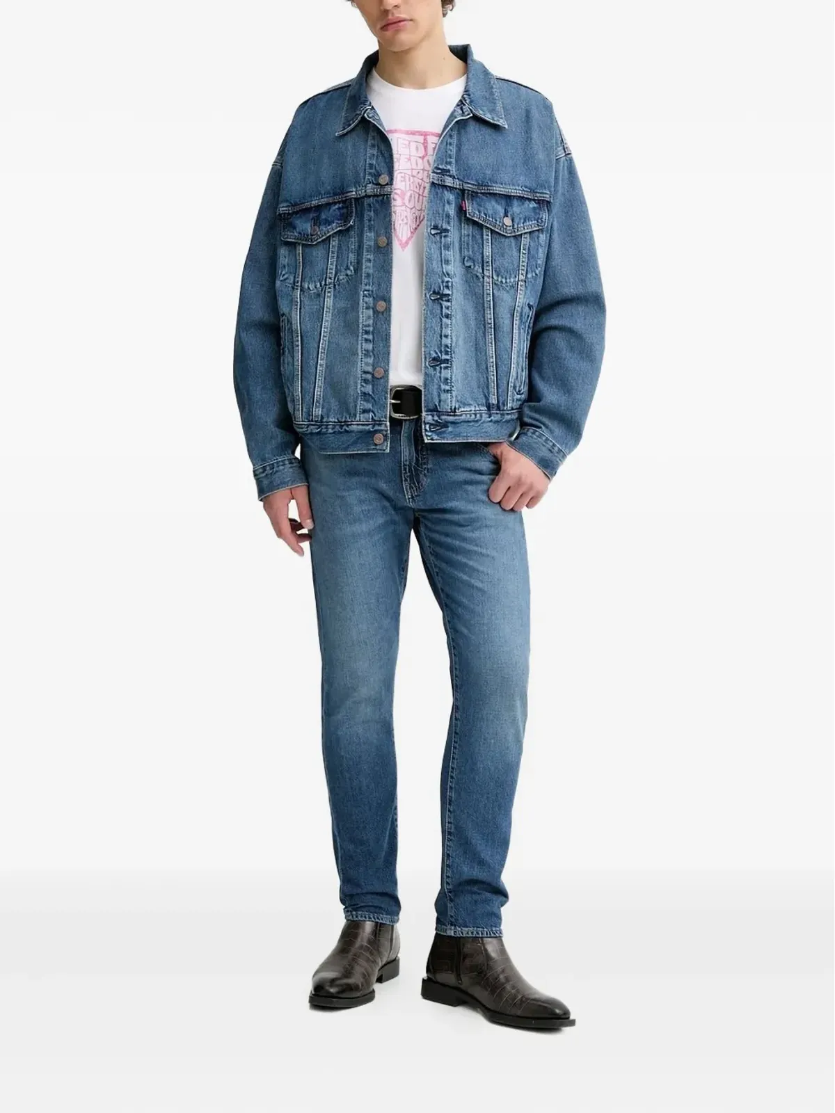 Levi's トラッカー ボタンフロント デニムジャケット - ブルー - 画像2