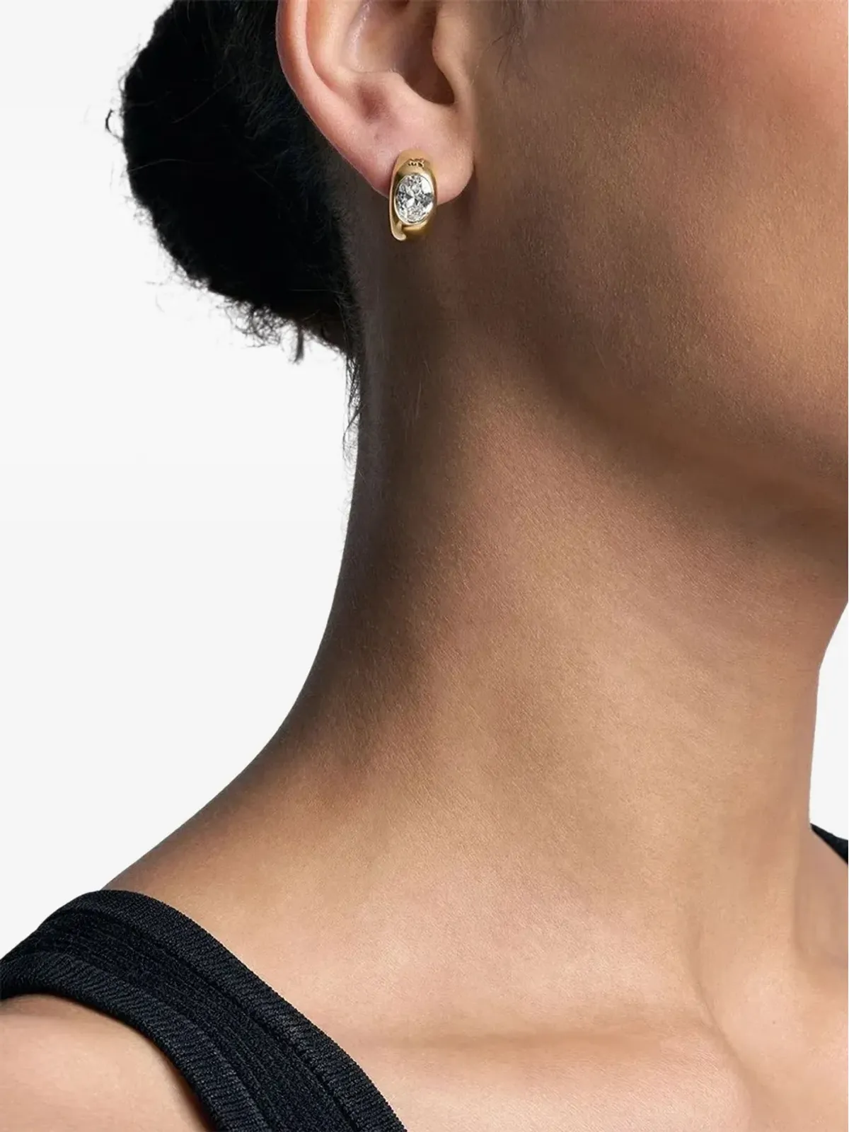 Michael Kors ジルコニア装飾ハギー・フープピアス - ゴールド - 画像2