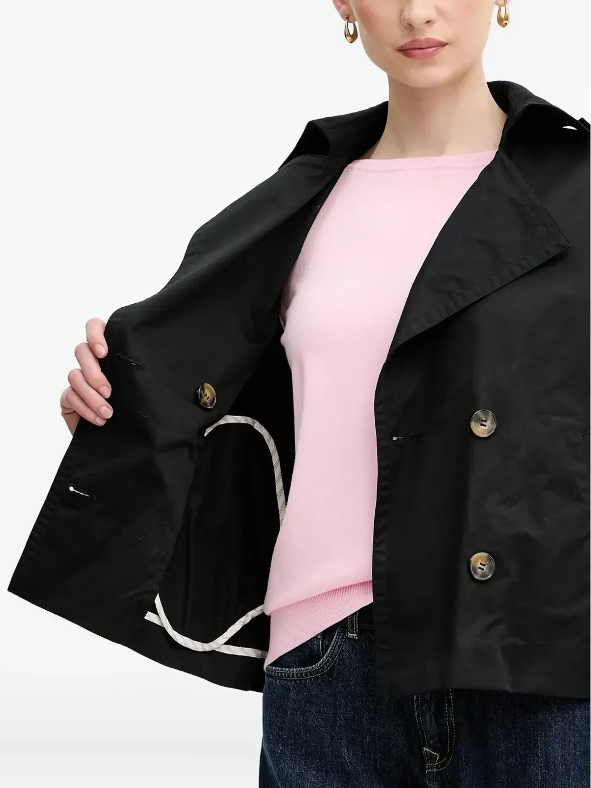 Sisley ダブルブレスト クロップドジャケット - 画像3