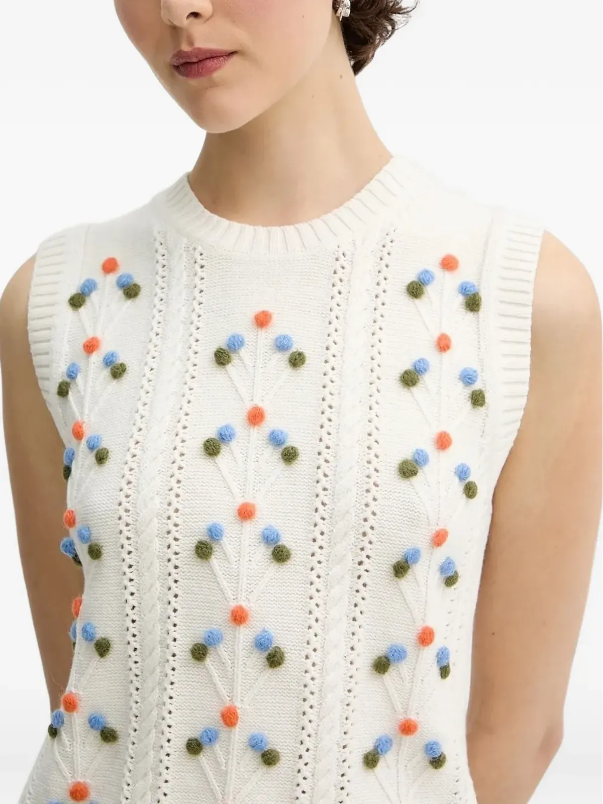 PS Paul Smith cable-knit pom-pom vest - 画像3