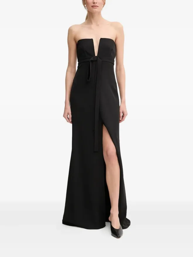 Sandro Ferrone Sandro Ferrone タイフロント・ストラップレス・マキシドレスの商品画像