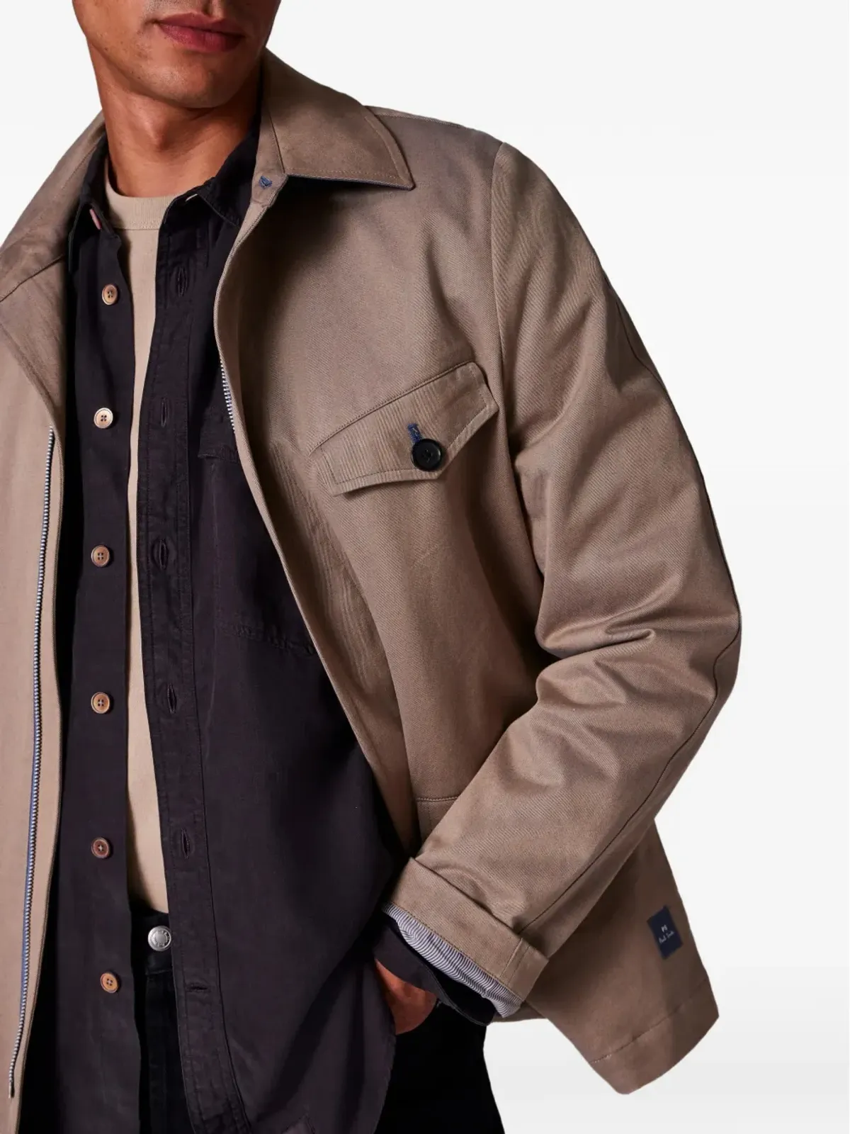 PS Paul Smith ジップディテール フラップポケット ジャケット - 画像4
