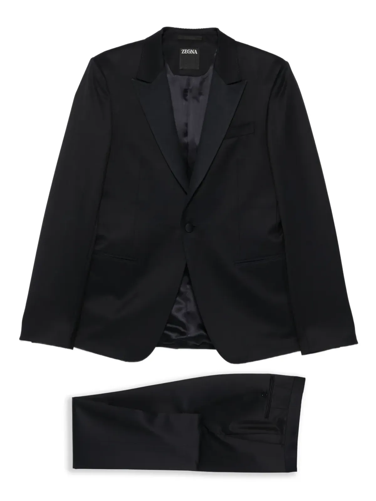 Zegna モヘア・ウール混紡スーツ - ブルー - 画像1