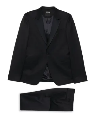 Zegna モヘア・ウール混紡スーツ - ブルー - サムネイル1