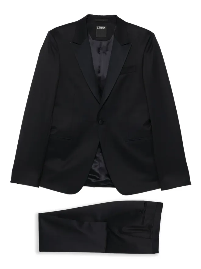 ZEGNA Zegna モヘア・ウール混紡スーツ - ブルーの商品画像