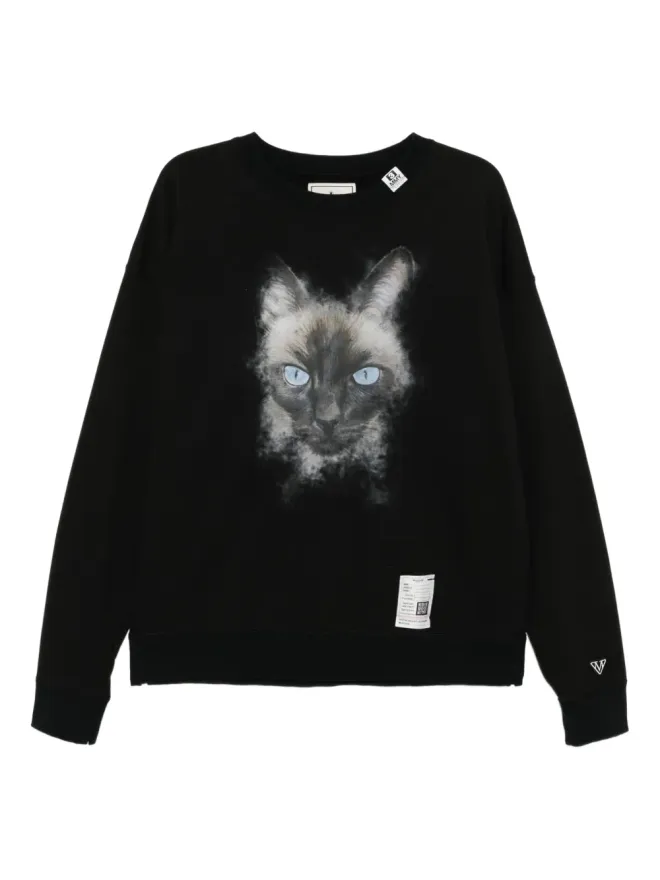 Maison MIHARA YASUHIRO Maison MIHARA YASUHIRO 猫プリント コットン スウェットシャツの商品画像