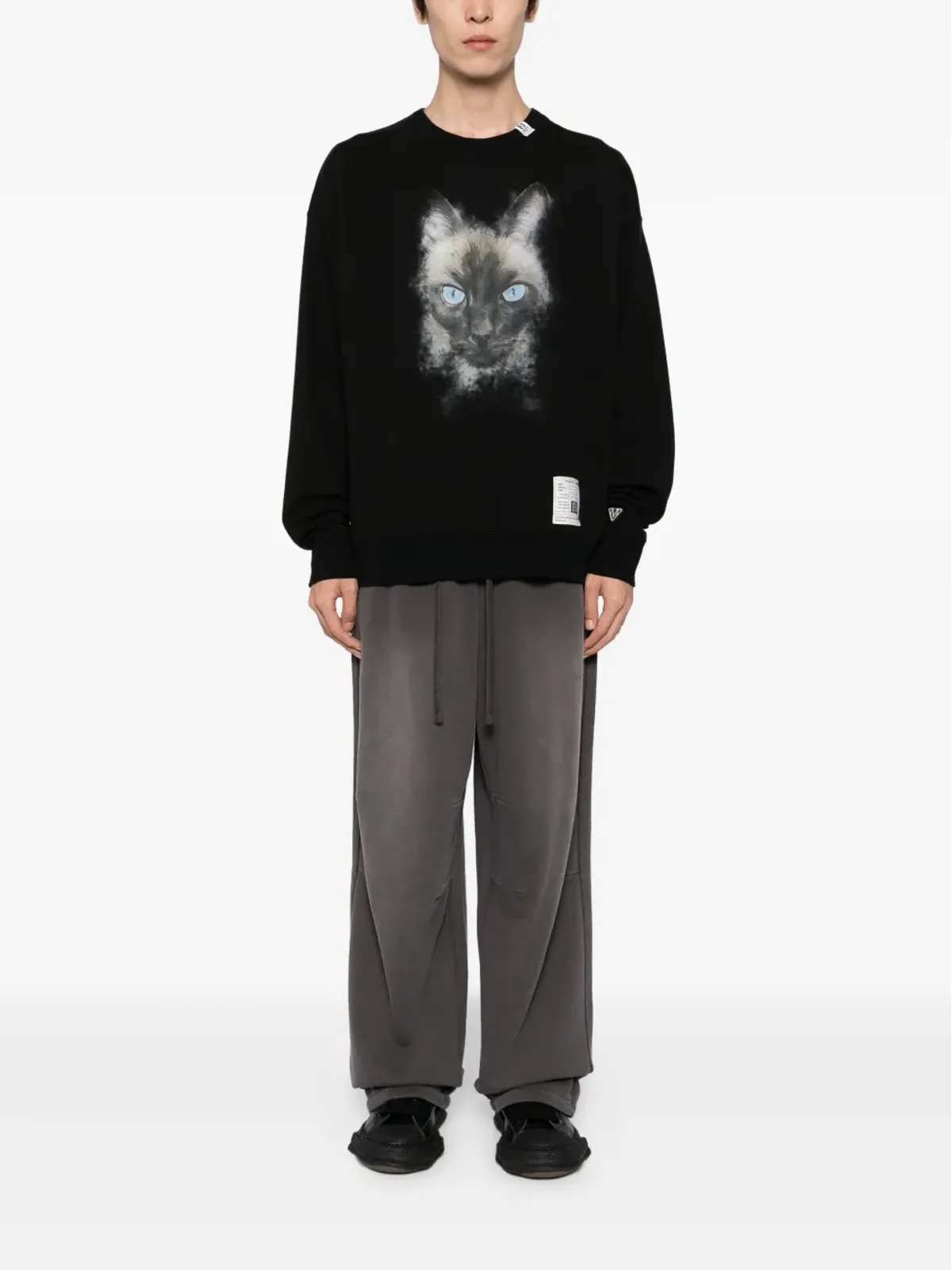 Maison MIHARA YASUHIRO 猫プリント コットン スウェットシャツ - 画像2