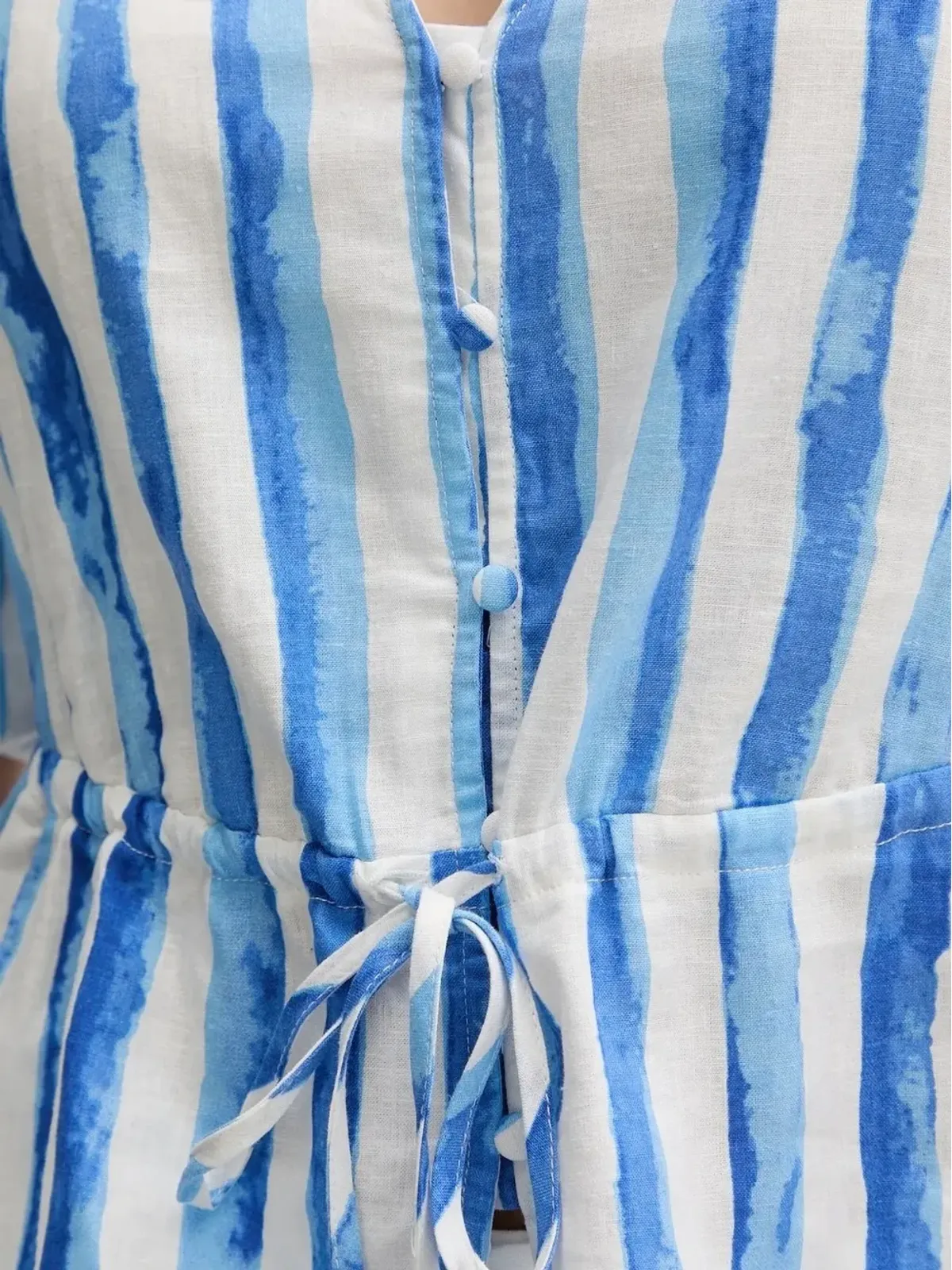 Pedro Del Hierro puff-sleeve striped top - Blue - 画像4