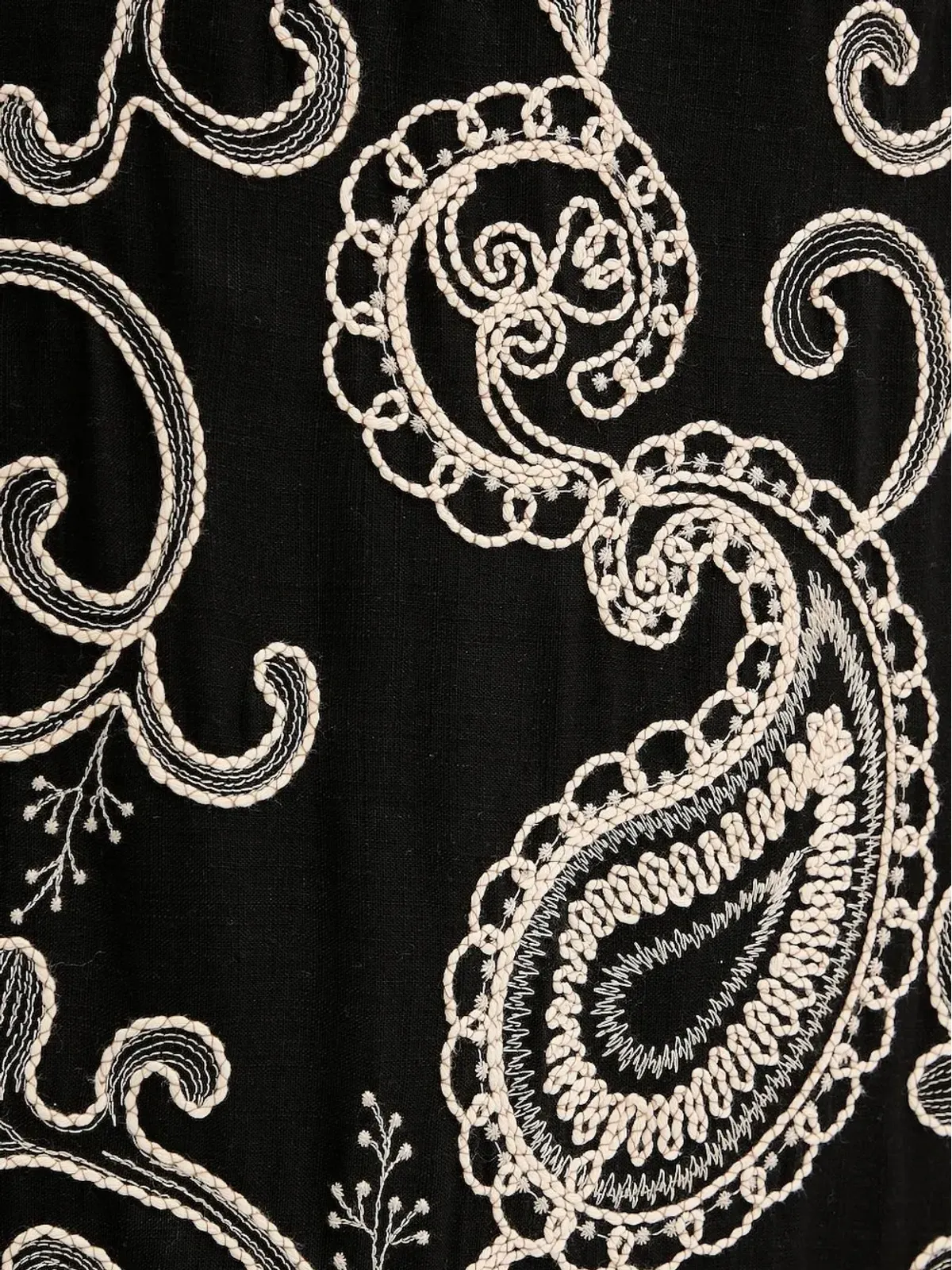 Pedro Del Hierro ペイズリー柄刺繍ドレス - ブラック - 画像3
