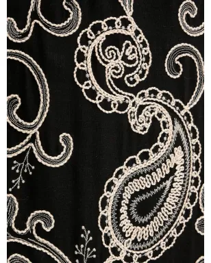 Pedro Del Hierro ペイズリー柄刺繍ドレス - ブラック - サムネイル3