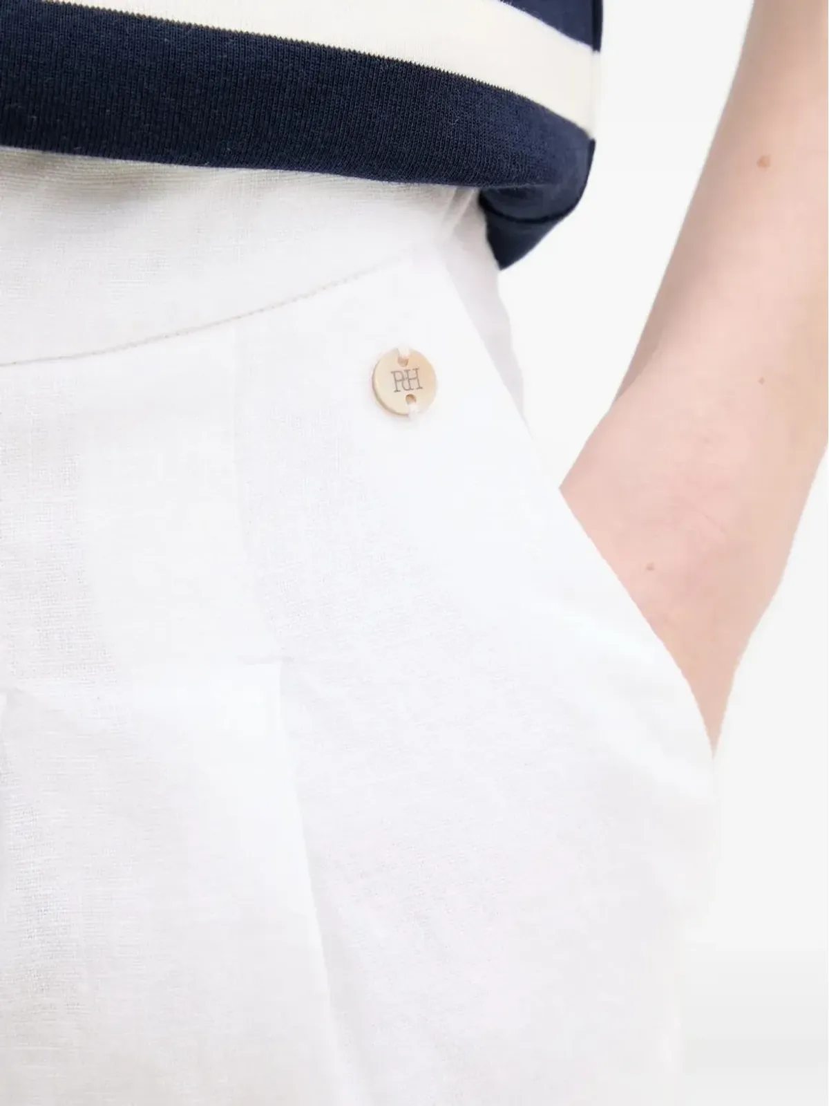 Pedro Del Hierro プリーツリネンパンツ - 画像3