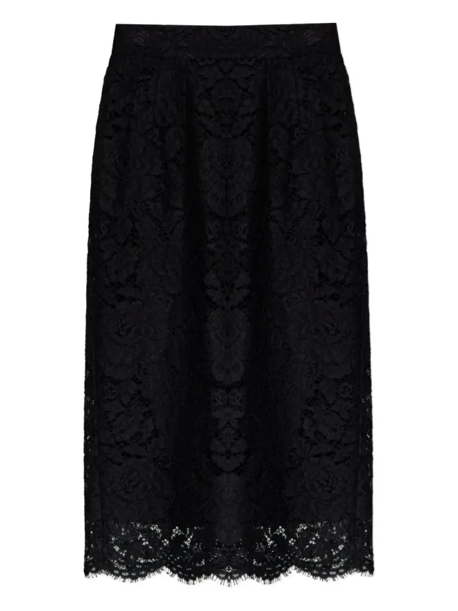 Dolce & Gabbana Dolce & Gabbana DNAレース・スカラップヘム ミディスカートの商品画像