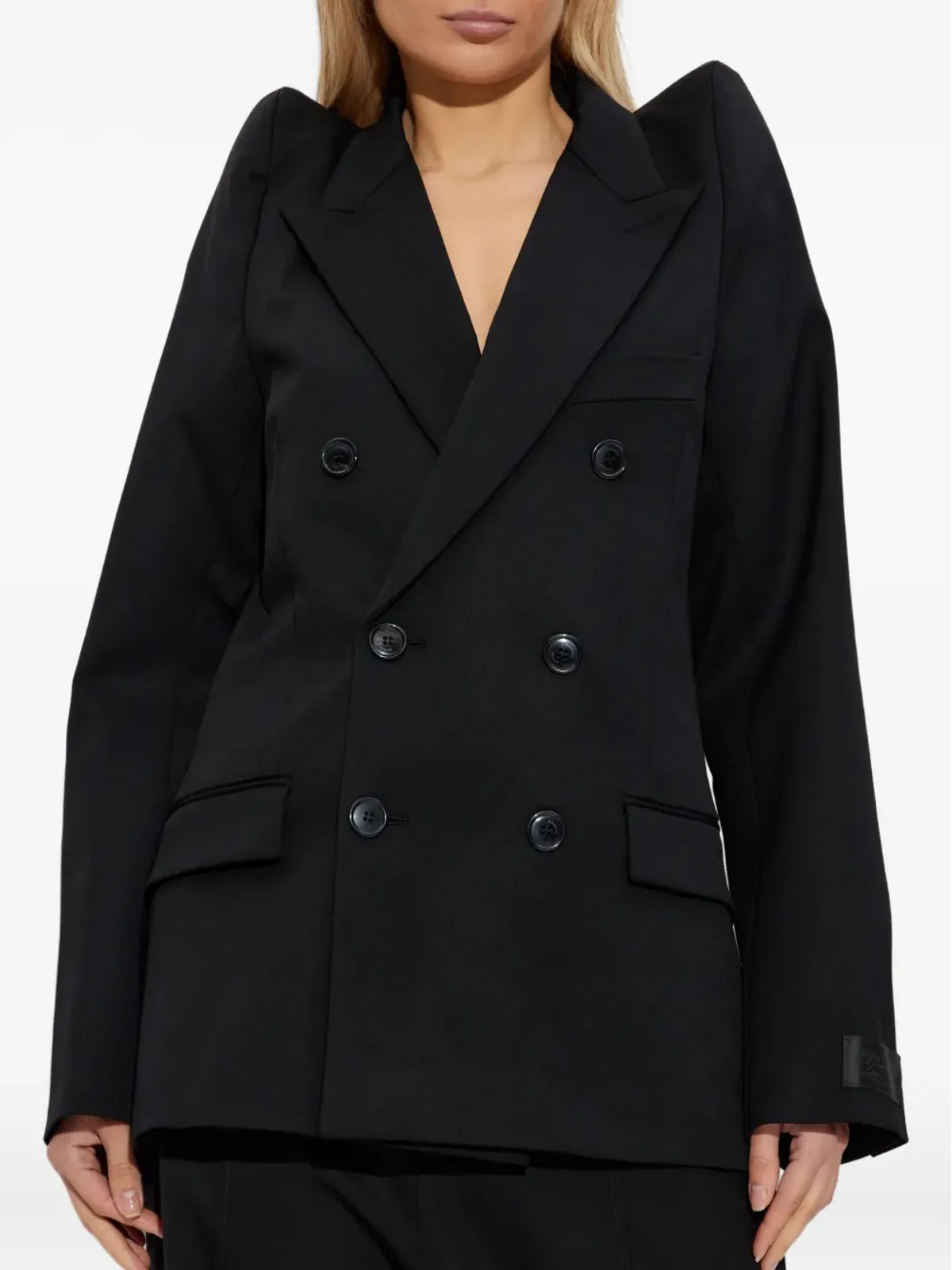 VETEMENTS パッドショルダー ダブルブレスト ジャケット - 画像3