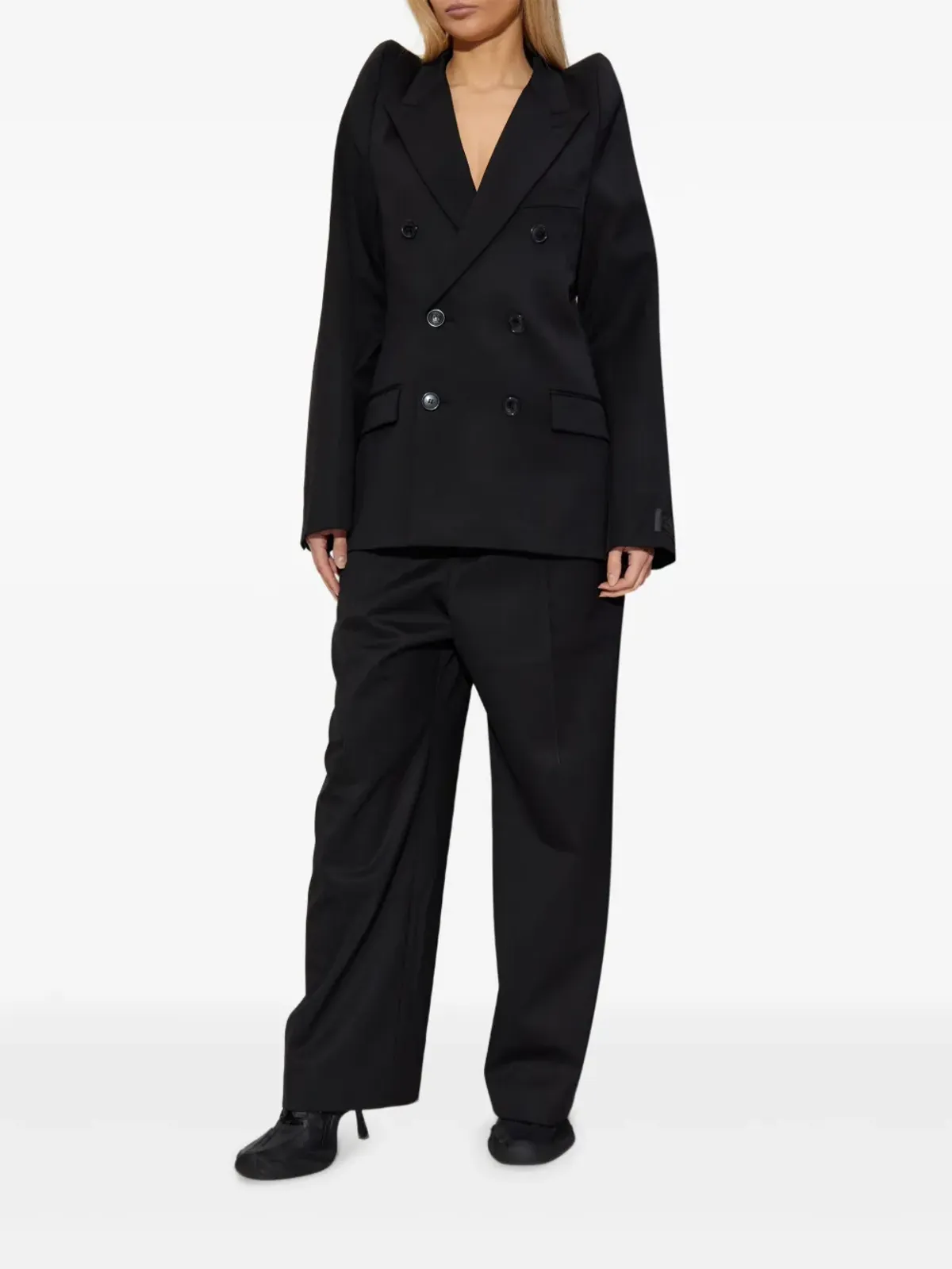 VETEMENTS プリーツ入りワイドレッグパンツ - 画像2