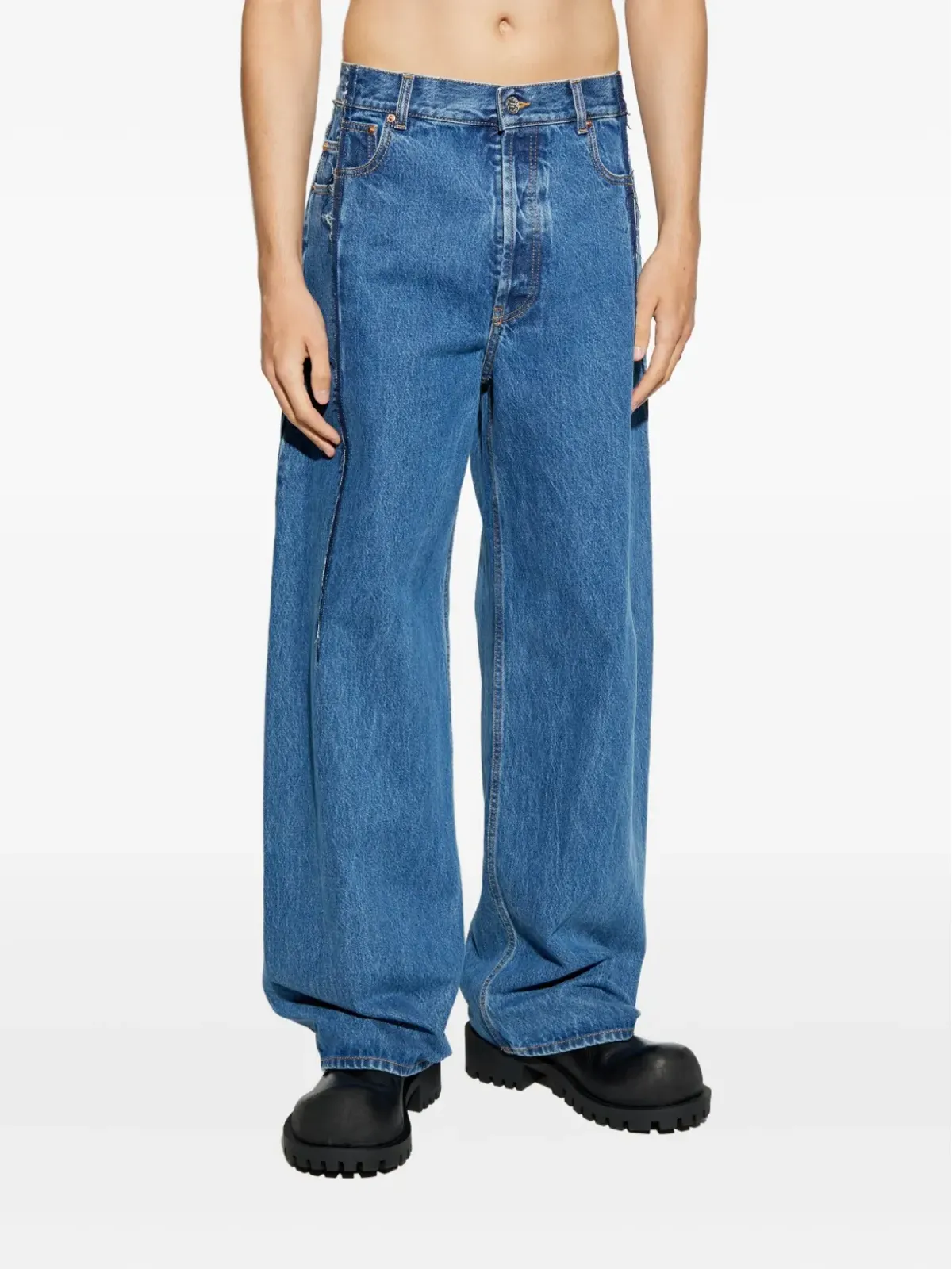 VETEMENTS ほつれディテール バルーンジーンズ - 画像3