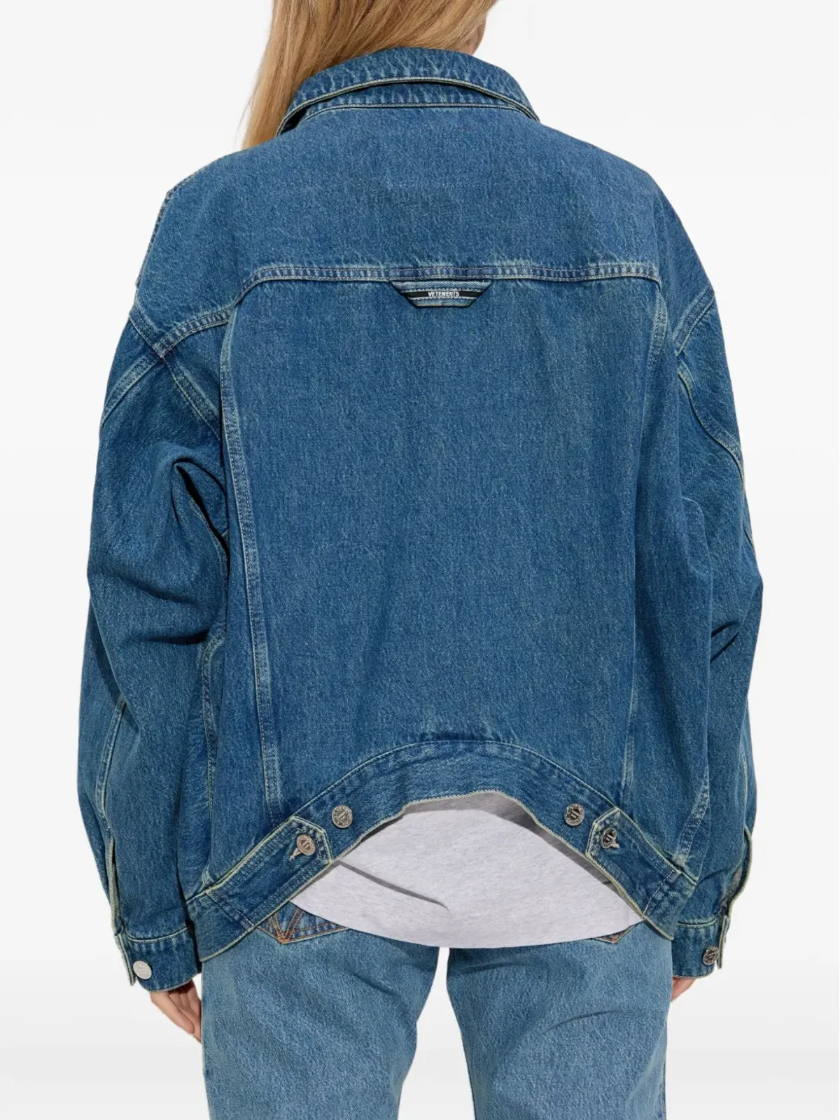 VETEMENTS ボタン留めフラップポケット デニムジャケット - 画像4