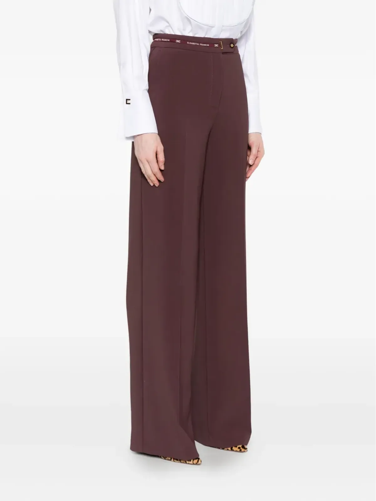 Elisabetta Franchi ロゴ入りウエストバンドパンツ - 画像3