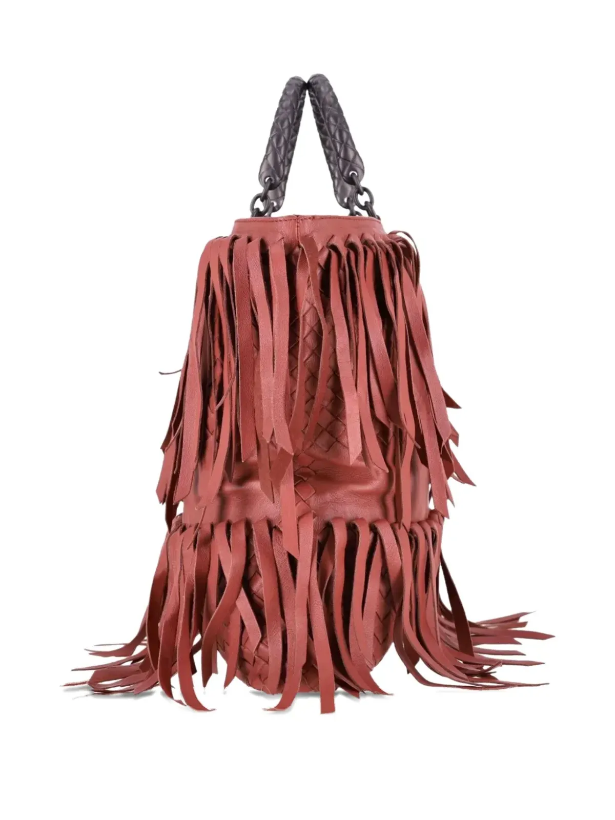 Bottega Veneta Pre-Owned ビンテージイントレッチ-fringe トートバッグ - 画像2