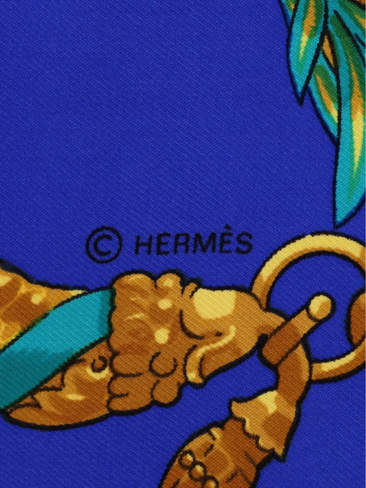Hermès Pre-Owned オマージュ ア シャルル・ガルニエ シルクスカーフ - ブルー - 画像2