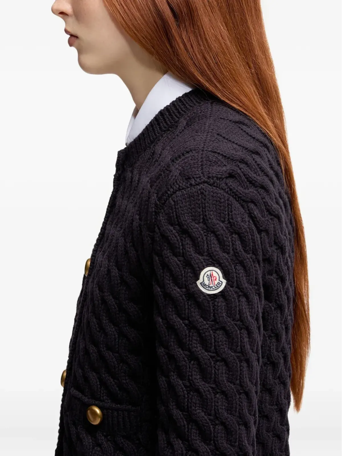 Moncler ケーブルニット ボタンアップ カーディガン - 画像5