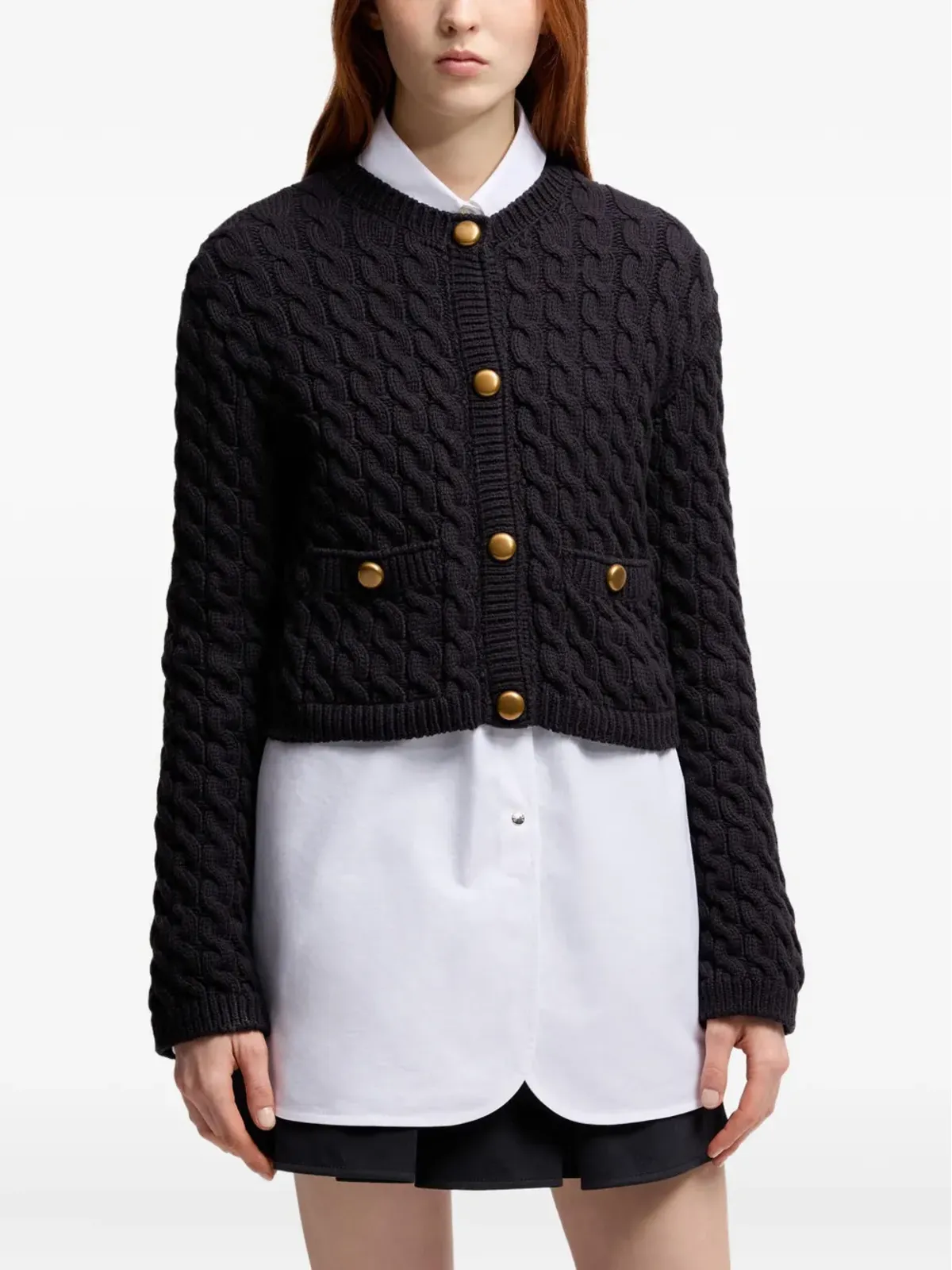 Moncler ケーブルニット ボタンアップ カーディガン - 画像3