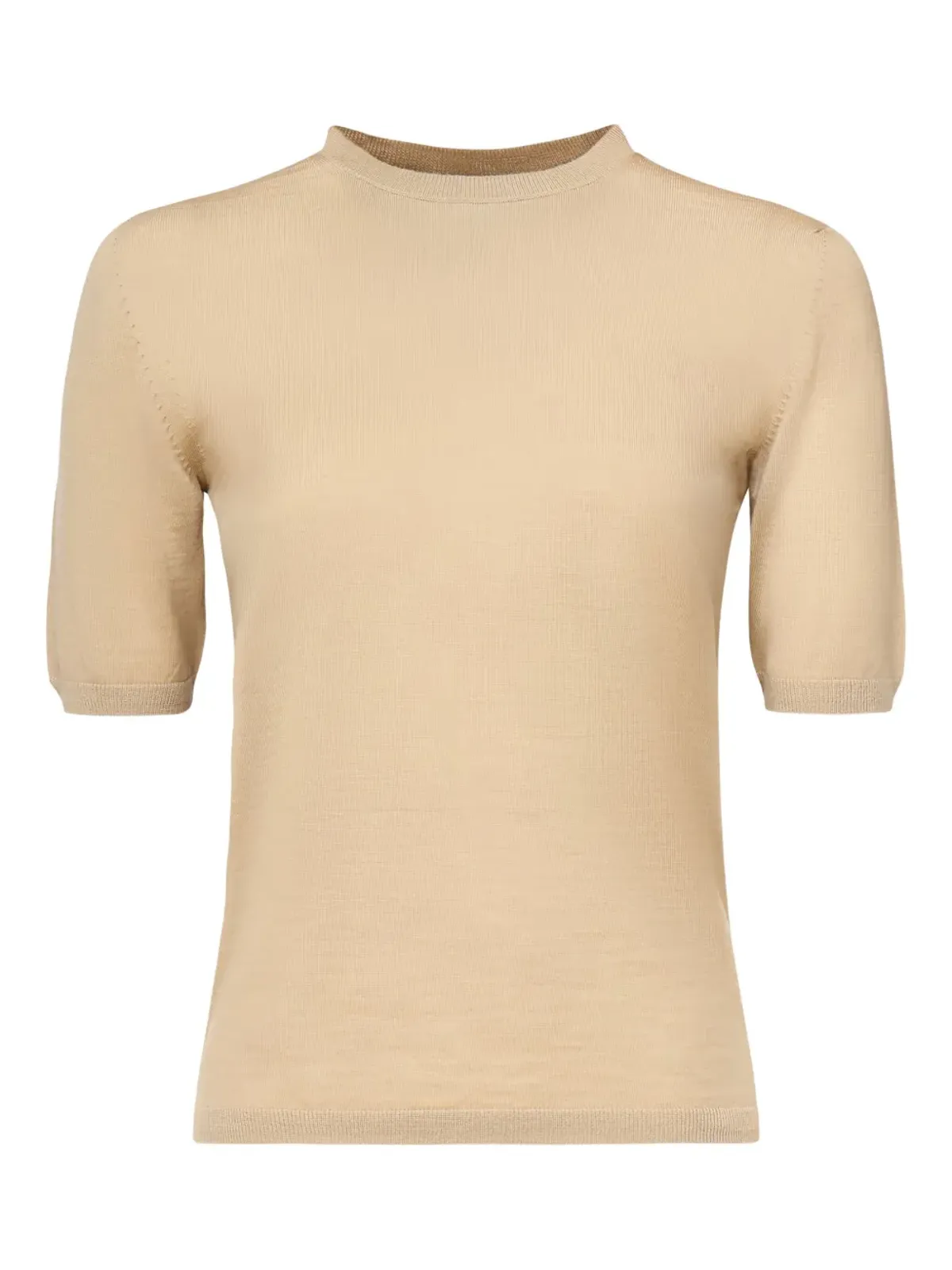 Max Mara ショートスリーブ ラウンドネック ニットTシャツ - Neutrals - 画像1