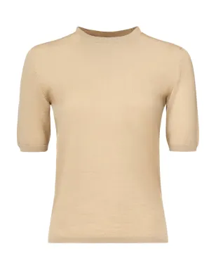 Max Mara ショートスリーブ ラウンドネック ニットTシャツ - Neutrals - サムネイル1