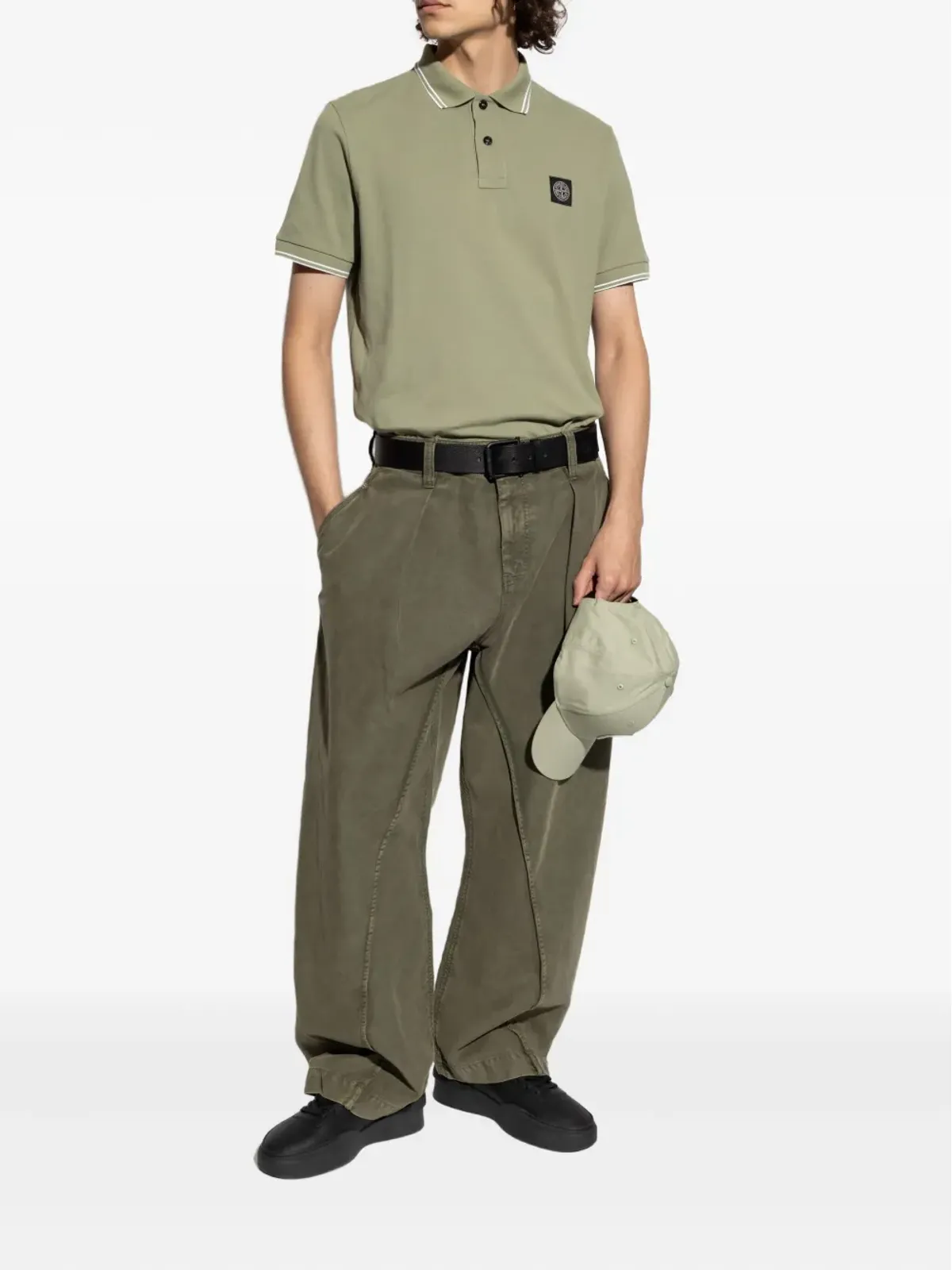 Stone Island ロゴパッチ付きポロシャツ - 画像2