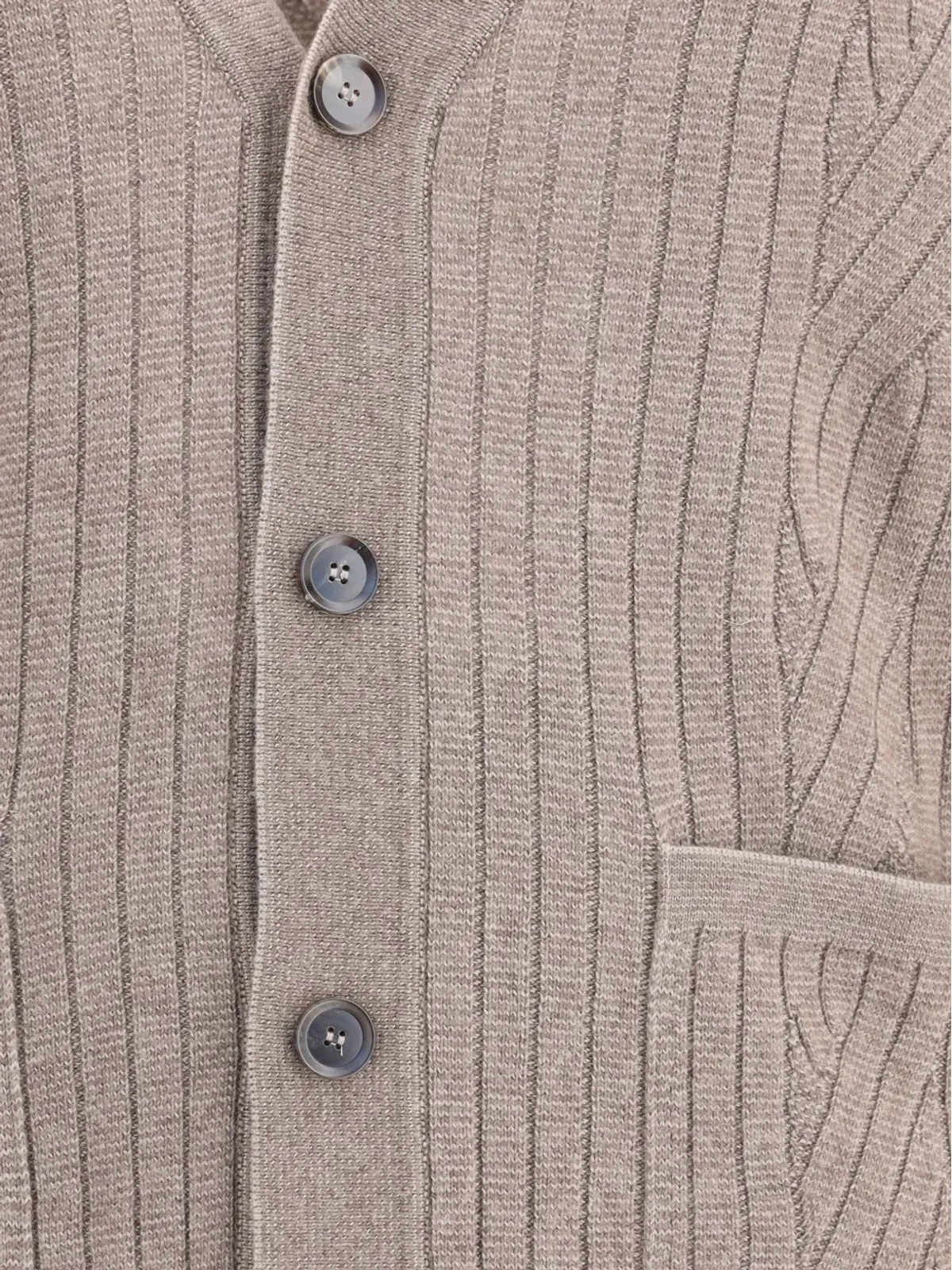 Brioni リブ編みカーディガン - 画像3