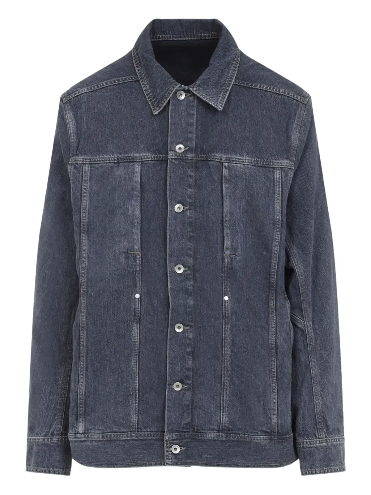Rick Owens DRKSHDW ボタン留めデニムジャケット - Grey - 画像1