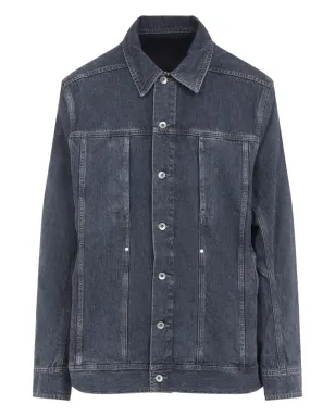 Rick Owens DRKSHDW ボタン留めデニムジャケット - Grey - サムネイル1
