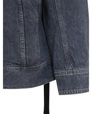 Rick Owens DRKSHDW ボタン留めデニムジャケット - Grey - サムネイル3