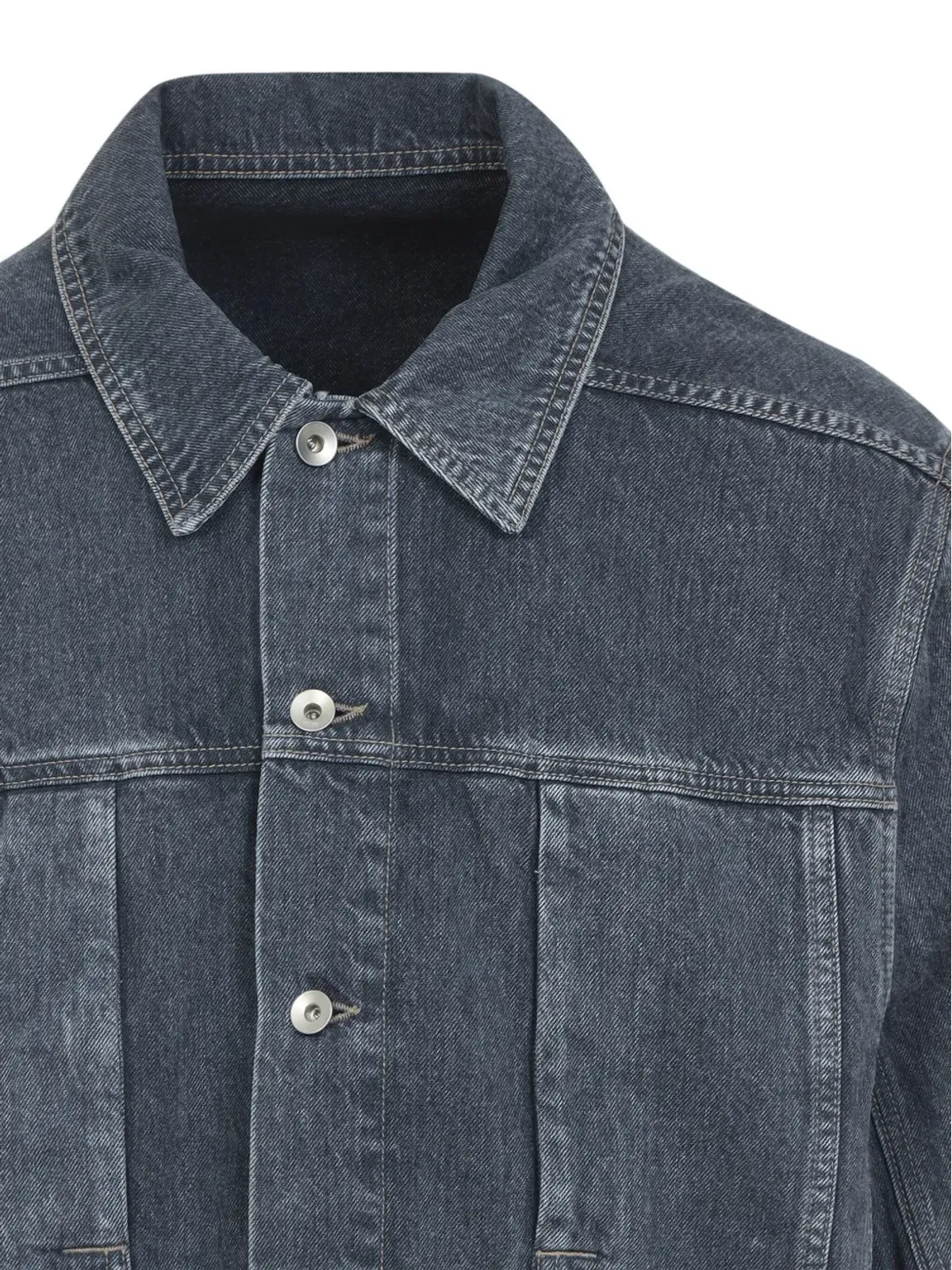 Rick Owens DRKSHDW ボタン留めデニムジャケット - Grey - 画像4