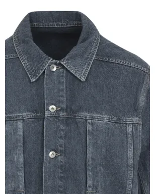 Rick Owens DRKSHDW ボタン留めデニムジャケット - Grey - サムネイル4