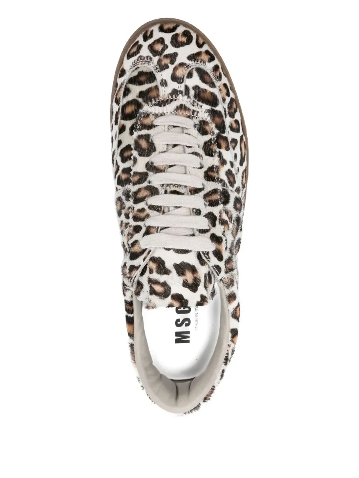 MSGM ヒョウ柄カーフスキン スニーカー - 画像4