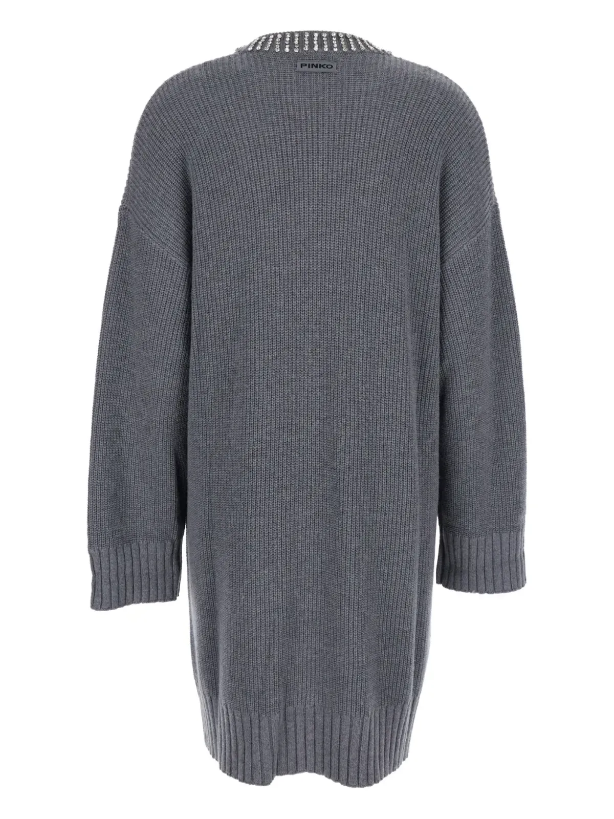 PINKO エンベリッシュドネックラインのニットミニドレス - 画像2