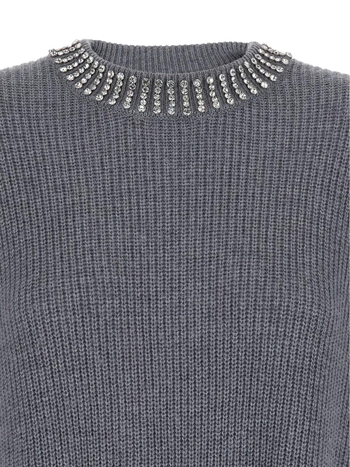 PINKO エンベリッシュドネックラインのニットミニドレス - 画像3