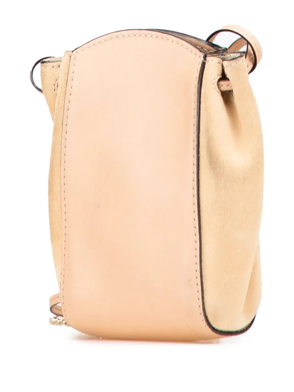 Chloé Pre-Owned ミニ レザーとスエード サック フリンジ クロスボディバッグ - 画像3