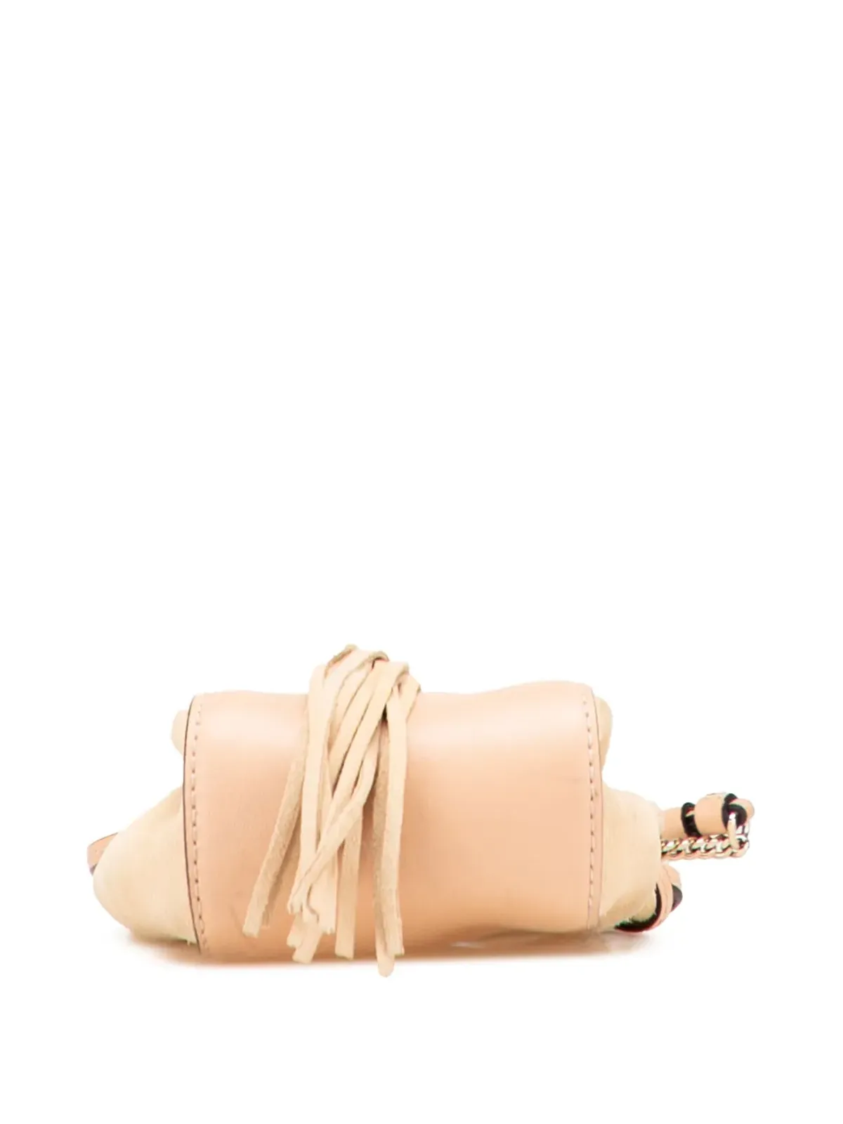 Chloé Pre-Owned ミニ レザーとスエード サック フリンジ クロスボディバッグ - 画像4