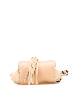 Chloé Pre-Owned ミニ レザーとスエード サック フリンジ クロスボディバッグ - サムネイル4