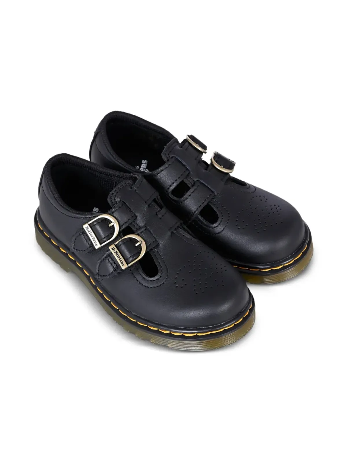 Dr. Martens Kids 8065 buckle-strap leather mocassins - Black - 画像1