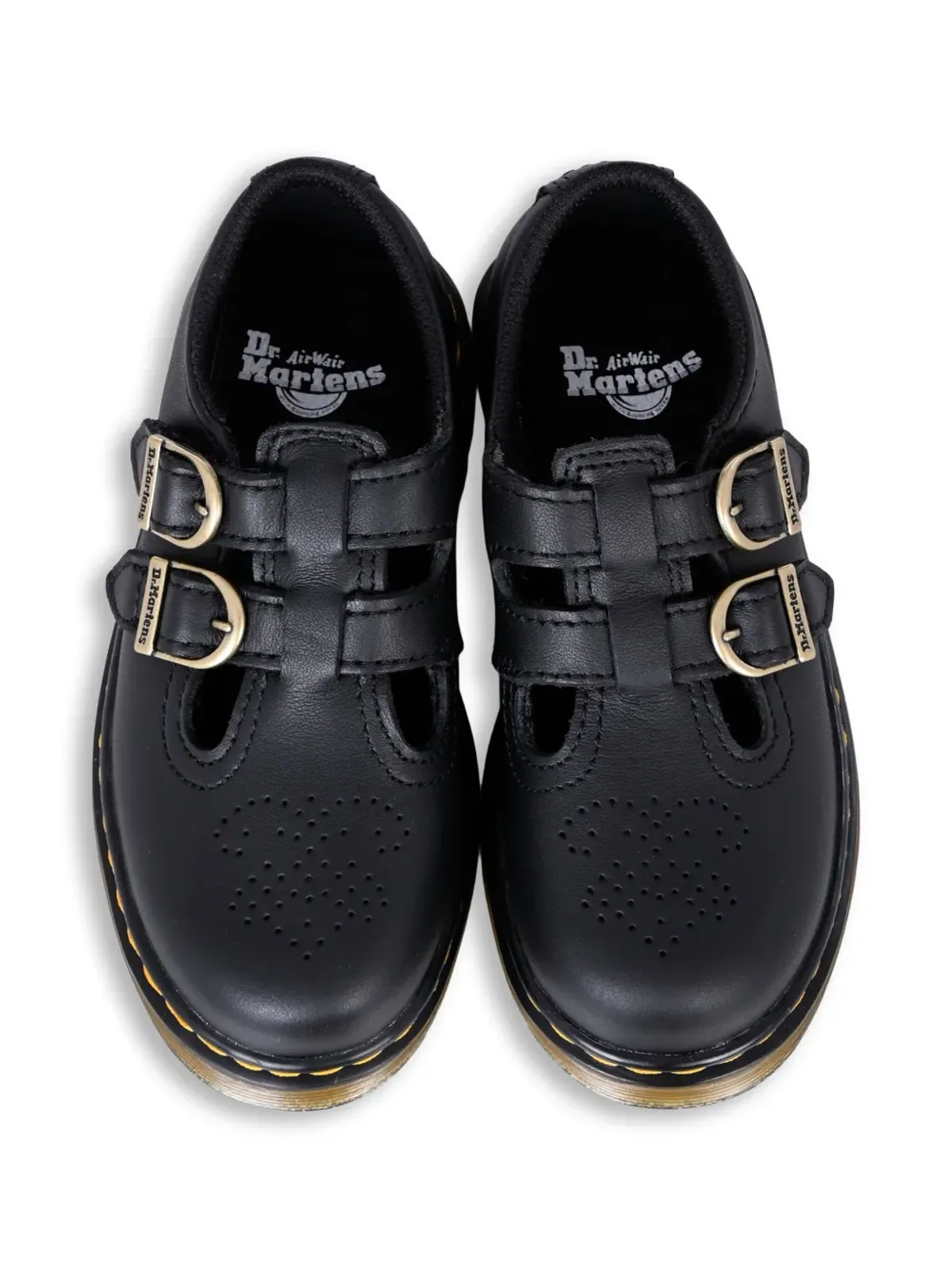 Dr. Martens Kids 8065 buckle-strap leather mocassins - Black - 画像3
