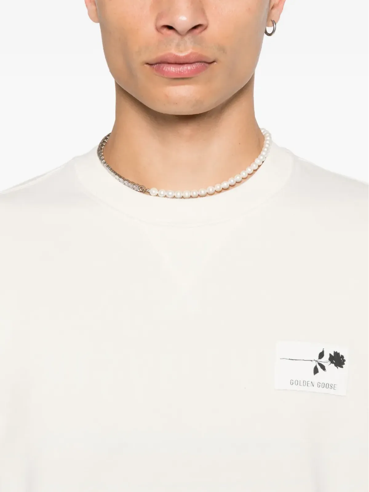 Golden Goose ローズ装飾 コットン スウェットシャツ - 画像5