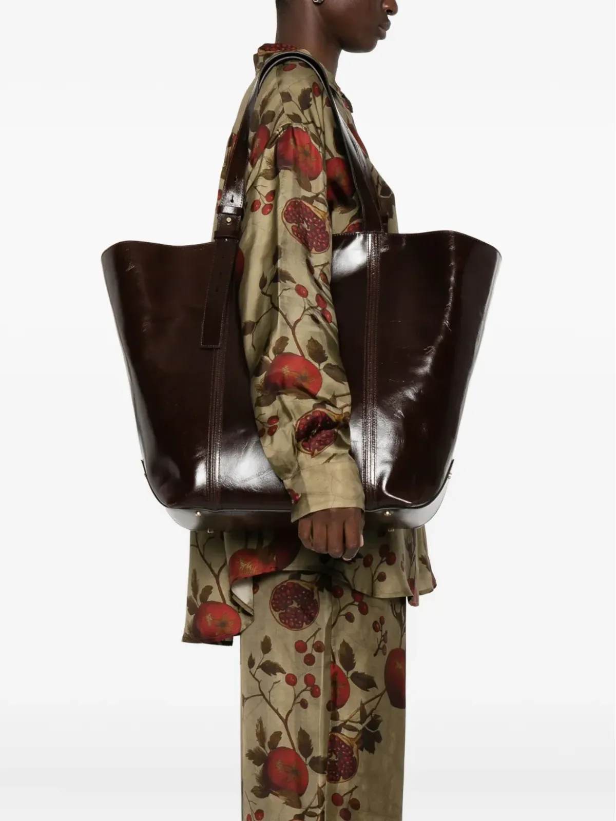 Golden Goose レザー トートバッグ ブラウン - 画像2