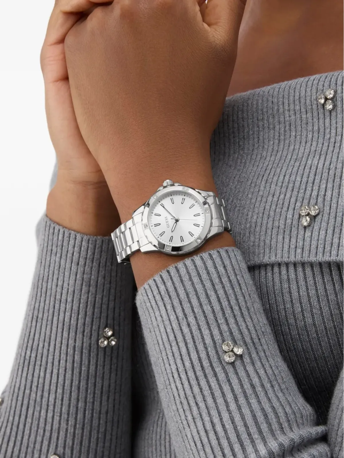 GUESS USA ステンレススチール クォーツ ウォッチ - 画像5