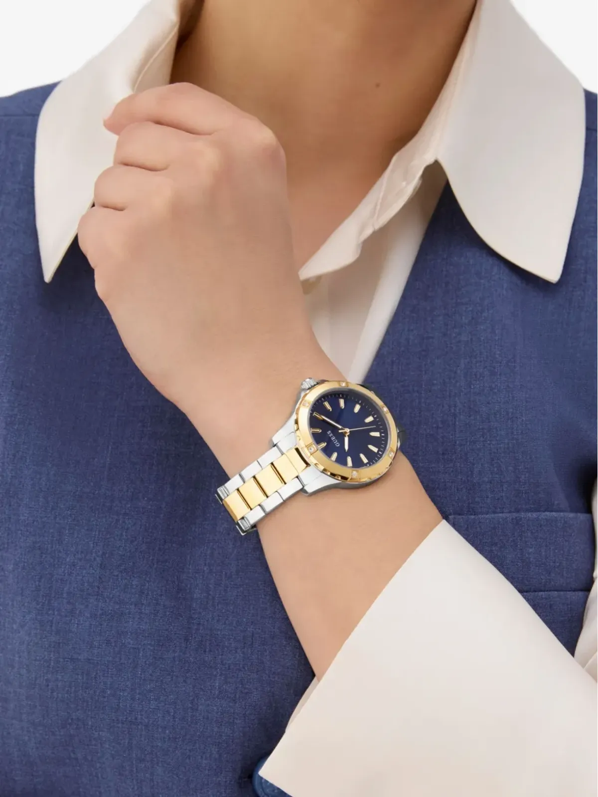 GUESS USA ステンレススチール クリスタル 腕時計 - ブルー - 画像5
